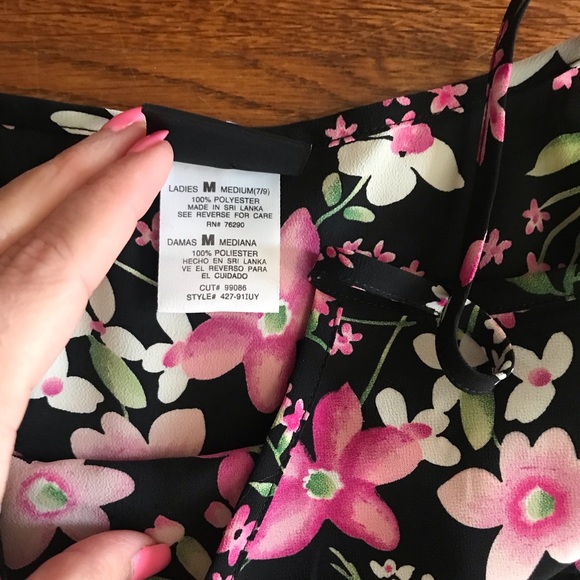 SOLD vintage Y2K babydoll maxi dress floral grunge M tie back - Picture 4 of 5